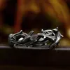 Fei language anel de dedo masculino retrô transfronteiriço personalidade moda punk estilo metal espinhos criativos ramo de videira anel
