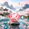 Nova Figura de Desenho Animado Estilo Chinês Raposa Fofa Guardiã Caixa Surpresa de Cristal Pedra de Cristal Natural Criativa Ornamento de Mesa Aromaterapia