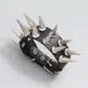 Pulseira de Couro Punk Exagerada com Pontas e Rebites para Homem, Combinação de Três Peças, Pulseira de Pulso, Joia Transfronteiriça Europeia e Americana