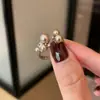 Anillo Abierto Flor de Perla de Zirconia, Estilo Dulce y Elegante Vintage, Anillo para Dedo Índice, Joyería de Lujo Ligero de Alta Gama al por Mayor