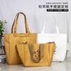 Bolsa de papel Vintage DuPont Bolsa de mano de papel Kraft Bolsa de lona portátil Bolsa impermeable resistente al desgarro logo imprimible texto lavado y frotado