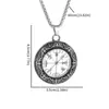 Moda transfronteriza temu AliExpress piel de camarón retro antiguo plata runa brújula pirata colgante accesorios para joyería DIY