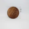 Posavasos Redondo Pequeño Sencillo de Madera de Acacia, Base Fina de Madera, Posavasos de Madera de Acacia