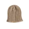 Cachemira 2026 Otoño/Invierno Nuevo Estilo para Mujer de Gama Alta Tejido Color Cálido Bloque de Color Jacquard Gorro con Protección para Orejas Tejido Casual Cubre Cabeza
