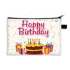 Bolsa de Monedas Grande Feliz Cumpleaños para Mujer 2025 Nueva Urbana Simple Bolsa de Almacenamiento para Cosméticos