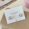 Brincos de Maçã com Gotejamento de Óleo de Cachorrinho Gato Escovado Asiático Desenho Animado Fofo Prata Agulha de Prata Feminino Design de Luxo Acessível Nicho