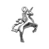 Accesorios para Joyería de Aleación Retro DIY Colgante de Unicornio Caballo Pendientes Hechos a Mano Llavero Colgante Pequeño Venta Caliente Transfronteriza