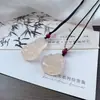 Piedra de Ágata Blanca Hielo Natural Buda Maitreya Guanyin Colgante Colgante para Hombres y Mujeres Hielo Transparente Jade Buda Colgante Venta al por Mayor