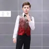 Chaleco Infantil de Lentejuelas con Gradiente de Posicionamiento de Colores Chaleco de Presentación Escénica para Niño Chaleco de Recitación para Niño Ropa de Pasarela para Niño