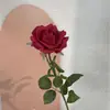 Comercio Transfronterizo Rosa de Esquina Estilo Europeo con Tacto Suave, Hidratante, Rosa Triangular Realista para Salones de Bodas, Paisajismo en Cascada y Muros de Flores