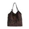 Bolsa de camurça nicho estilo coreano para mulheres, novo modelo 2026, bolsa de ombro/axila de grande capacidade, bolsa tote casual para o dia a dia