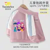 Cazadores de Demonios Kpop Chica Cazadora de Demonios Grupo de Chicas Chaqueta con Cremallera Pantalones Conjunto de Dos Piezas Estilo Occidental Cárdigan Sudadera