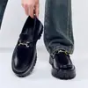 Mocasines Transfronterizos para Hombre Slip-on Suela Gruesa Estilo Británico Zapatos Casuales Zapatos de Hombre