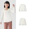 Ropa infantil Balabala, camiseta de manga larga para niñas, ropa de otoño para niños, top casual dulce y elegante, cómodo, moderno y versátil