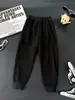 Pantalones de chándal holgados de primavera y otoño para niños, unisex, casual, largos, deportivos, cintura elástica, estilo fino 2809