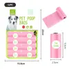 Sacos de Lixo Ecológicos Totalmente Degradáveis Nunbell Transfronteiriços, Sacos Espessos para Resíduos de Animais de Estimação, Sacos para Fezes de Gatos e Cachorros