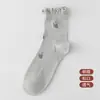 Calcetines Songkou Yuezi para Mujer de Verano Malla Fina Encaje Calcetas para Mujeres Embarazadas Primavera y Otoño de Maternidad Calcetines Largos de Verano Postparto