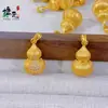 Loja de Ouro Mesmo Estilo Colar de Abóbora Banhado a Ouro com Veludo, Contas e Cravejado de Diamantes, Sensação de Luxo Leve de Alta Qualidade, Pingente de Abóbora Cravejado de Diamantes para Mulheres