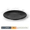 Vajilla de melamina A5 plato para olla caliente negro creativo plato para barbacoa barbacoa imitación porcelana plato rectangular para carne tazón comercial