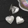 Marco de Fotos Espejo de Acero Inoxidable 316 con Forma de Corazón Joyería DIY Llavero de Corazón Colgante Puede Contener Fotos Caja de Fotos para Pareja