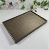 Bandeja Expositora de Anéis de Alta Qualidade com 100 Compartimentos e Grande Capacidade, Bandeja Multi-Compartimentos para Visualização de Brincos, Bandeja de Armazenamento de Inventário de Anéis Dourados