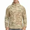 Cárdigan Camuflaje Llamada del Dragón Chaqueta Táctica Uniforme de Entrenamiento al Aire Libre para Hombre Estilo Primavera/Otoño con Capucha Múltiples Bolsillos Chaqueta Estilo Militar