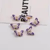 Colgante de Aleación Mariposa Azul Quemado de Doble Cara Cloisonné para Pulsera Hecha a Mano Casera, Colgante de Collar, Joyería, Accesorios Pequeños