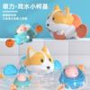Brinquedo de Banho para Bebê Brinquedo Divertido Fofo Leitão Andando de OVNI Corda Pequeno Corgi Brincadeira na Água do Banho Brinquedo Infantil