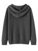 Suéter con Capucha 100% Cachemira Pura Otoño e Invierno 2025 para Mujer Pulóver Holgado Versátil Sudadera con Capucha Sudadera Base Perezosa