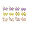 Pingente Metálico Borboleta Esmaltada Colorida em Aço Inoxidável, Pingente de Design Único para Pulseiras, Colares e Acessórios de Cabelo DIY
