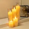 Vela Electrónica LED Transfronteriza con Control Remoto, Portavelas Simulado, Accesorios Creativos para Decoración de Cumpleaños y Bodas