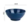 Tazón de sopa de plástico PP para el hogar, tazón para fideos instantáneos, tazón de plástico de color sólido para el desayuno, juego de vajilla, tazón para frutas y alimentos, venta al por mayor del fabricante