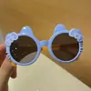 Óculos de sol infantis de desenho animado óculos de sol para bebê moda novo menina gato fofo óculos para foto laço proteção solar