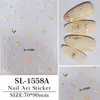 Adesivos Metálicos Fluido para Unhas Francesas 5D Embossados Tridimensionais Metal Líquido Francesa DIY Adesivos de Unha Modelo Sl