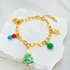 Europeu e Americano Mais Vendido Aço Inoxidável Colar Pulseira Brincos Natal Pingente Trenó Alce Feriado Nova Moda Joias