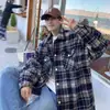Abrigo de lana a cuadros para invierno con cuello, estilo suelto moderno para hombre, nuevo estilo juvenil moderno 2026, casual