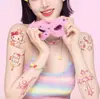 Nuevo Pegatina de Tatuaje Temporal de Gato Hellokitty Color Impermeable Duradero Dibujo Animado Niña Niños Pegatina de Tatuaje Hello Kitty