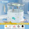 Tina de baño para bebé, plegable, para uso en casa, transparente, interior, para niños, recién nacidos, tina de baño, alberca