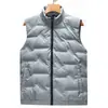 Colete puffer casual com gola alta para homens, colete leve e resistente à água para atividades ao ar livre para mulheres, aquecido com plumas de pato, logotipo personalizável
