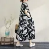 Vestido de algodón y seda de verano para mujeres de mediana edad y mayores, talla grande, corte holgado, adecuado para madres jóvenes como ropa de casa o pijama, se puede usar en exteriores