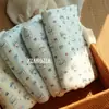 Pijama Infantil de Algodão de Grau Bebê, Crepe de Camada Dupla Plissado com Estampa de Desenho Animado, Tecido para Toalha de Saliva Acolchoada e Toalha de Banho