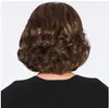 Pelucas de Comercio Exterior Europeas y Americanas para Mujeres Africanas, Cabello Sintético Marrón Corto Rizado Esponjoso, Cabello Rizado Corto en Stock de Fábrica