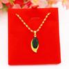 Nuevo Estilo Personalizado Chapado en Cobre Oro Arena Vietnamita Gema Hoja Collar Joyería de Estilo Coreano para Mujer Jane Color Duradero Joyería Libre de Color