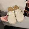 Mules Femininas Fechadas Modelo Novo 2026, Sapatos Casuais Planos Sem Salto, Sapatos Leves Slip-on Preguiçosos, Sapatos Estilo Birkenstock