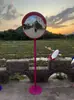 Espejo Fotográfico de Celebridad de Internet, Espejo Reflectante Cóncavo-Convexo, Decoración para Actividades al Aire Libre, Espejo de Gran Ángulo, Toma de Fotos en Atracciones Turísticas, Espejo Rosa Divertido