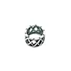 Cuentas Vintage Texturizadas, Patrón de Rejilla Cabeza de León Cordón de Cuero Tubo, Acero Inoxidable Accesorio para Joyería DIY Broche