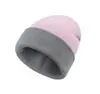 Gorro de Punto Rayado Jacquard Transfronterizo para Hombre, Gorro de Lana con Protección para los Oídos para Ciclismo al Aire Libre, Gorro de Esquí con Puño de Bloques de Color para Clima Frío