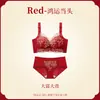Conjunto de Sutiã Vermelho para Casamento Feminino, Sem Aro, Ajustável, Bordado, para Seios Pequenos, Perfeito para o Ano de Nascimento