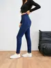 Comercio Electrónico Transfronterizo Europa y América Amazon Ropa de Mujer Terciopelo Plus Cintura Ancha Botones Levanta Glúteos Alta Elasticidad Mezclilla JEAN Skinny Pantalones de Mujer