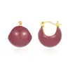 Pendientes de Moda Esmaltados de Colores Vintage con un Diseño Tridimensional Estilo Hong Kong, Pendientes de Tendencia Nicho Otoño e Invierno al por Mayor